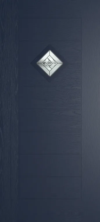 Palma 1 composite door in Blue with New Orleans glass