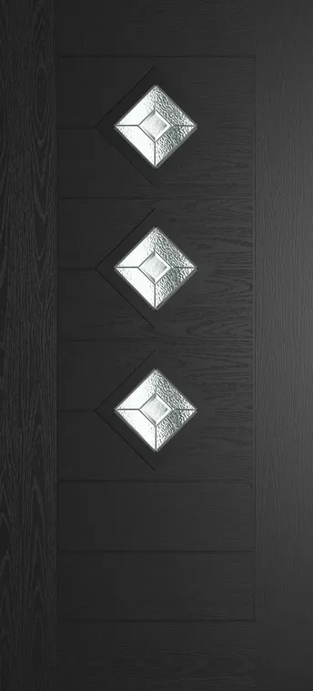 Palma 3 composite door in Black with Simplicity glass