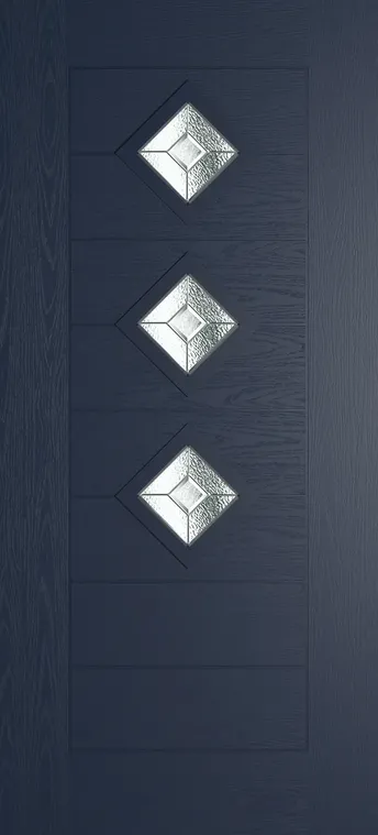 Palma 3 composite door in Blue with Simplicity glass