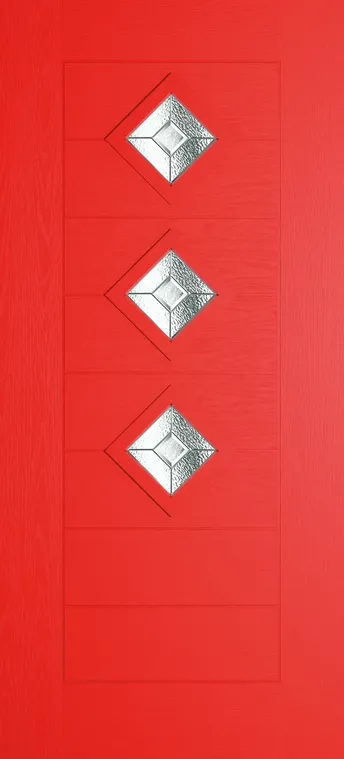 Palma 3 composite door in Candy Red with Simplicity glass