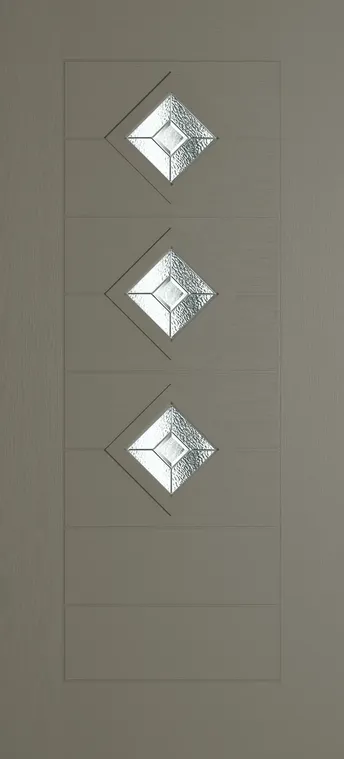 Palma 3 composite door in Dolphin Grey with Simplicity glass
