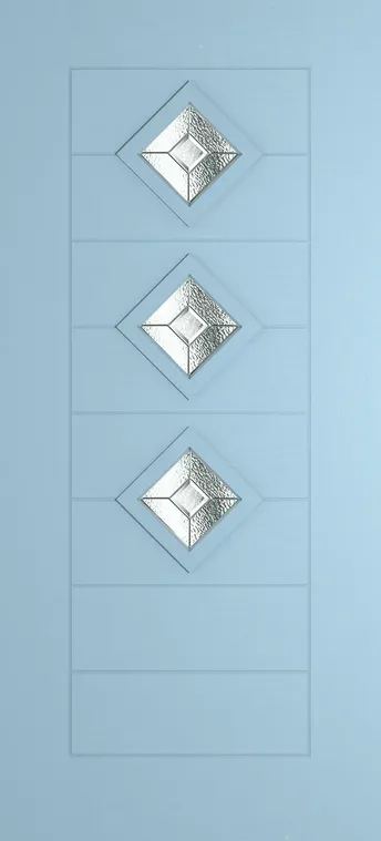 Palma 3 composite door in Duck Egg Blue with Simplicity glass