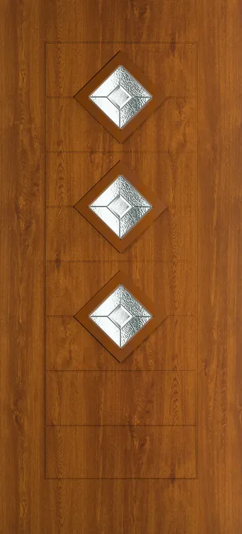 Palma 3 composite door in Light Oak with Simplicity glass