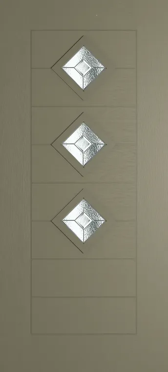 Palma 3 composite door in Olive Grey with Simplicity glass