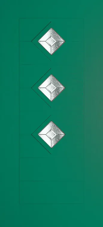 Palma 3 composite door in Opal Green with Simplicity glass
