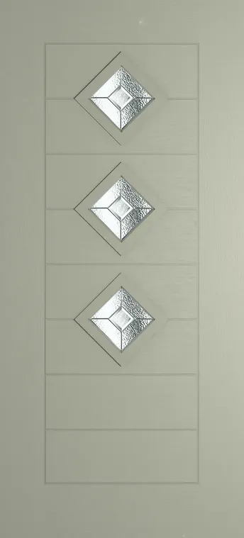 Palma 3 composite door in Pebble Grey with Simplicity glass