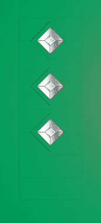 Palma 3 composite door in Signal Green with Simplicity glass