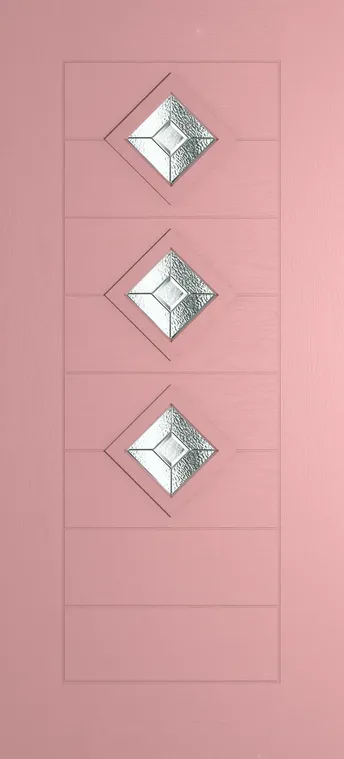 Palma 3 composite door in Sweet Pink with Simplicity glass