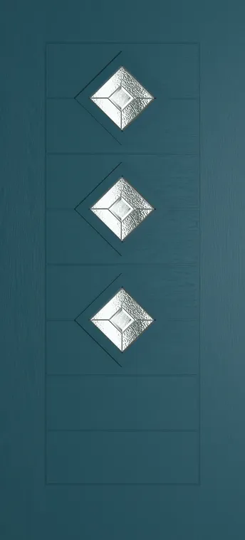 Palma 3 composite door in Tranquil Blue with Simplicity glass
