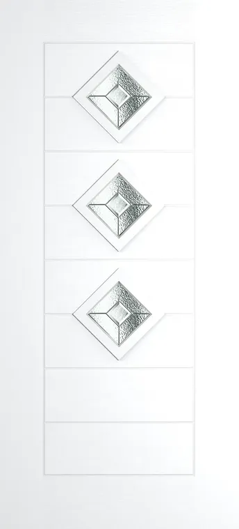 Palma 3 composite door in White with Simplicity glass