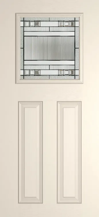 Paris composite door in Cream with Manhattan glass
