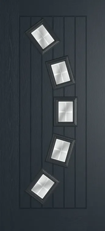 Porto composite door in Anthracite Grey with Linear glass