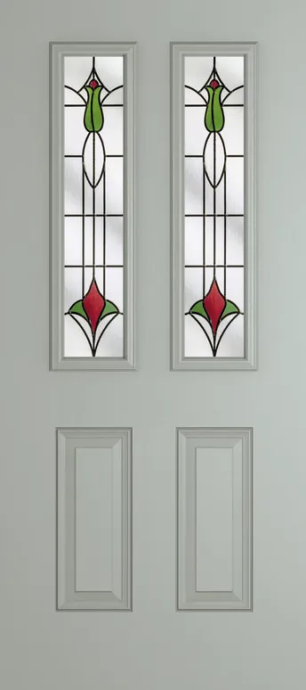 Rome 2 composite door in Agate Grey with Beaumont glass
