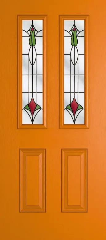 Rome 2 composite door in Clementine with Beaumont glass
