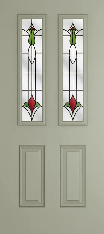 Rome 2 composite door in Pebble Grey with Beaumont glass