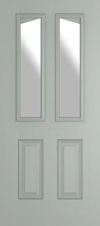 Rome Angle composite door in Agate Grey with Satin glass