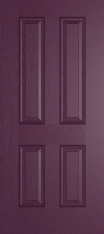 Rome composite door in Aubergine