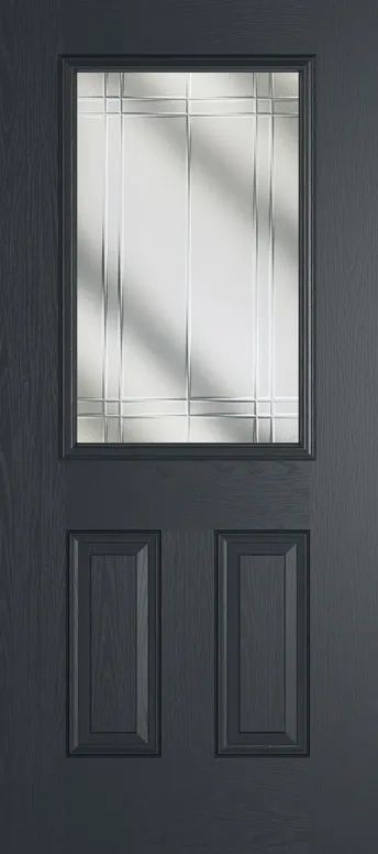 Tuscany composite door in Anthracite Grey with Linear glass