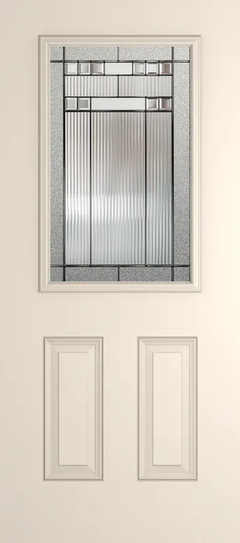 Tuscany composite door in Cream with Manhattan glass