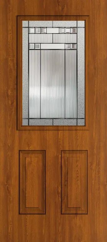 Tuscany composite door in Light Oak with Manhattan glass