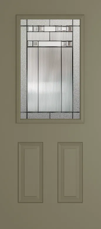 Tuscany composite door in Olive Grey with Manhattan glass