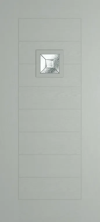 Valencia 1 composite door in Agate Grey with Simplicity glass