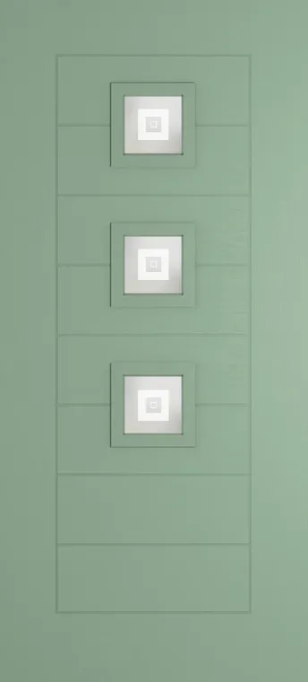 Valencia 3 composite door in Chartwell Green with Greenwich glass