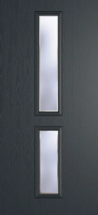 Venice composite door in Anthracite Grey with Kensington glass