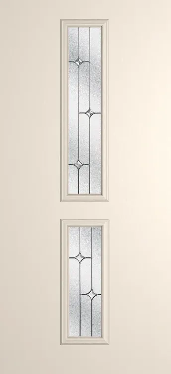 Venice composite door in Cream with Zinc Art Star glass