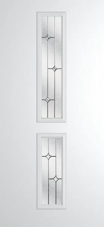 Venice composite door in White with Zinc Art Star glass