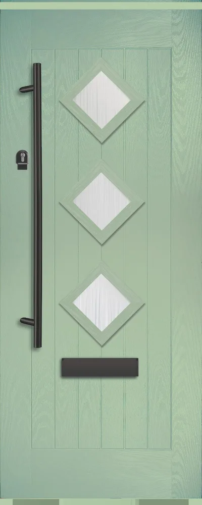 Astro composite door in Chartwell with Millennium glass, Farmhouse