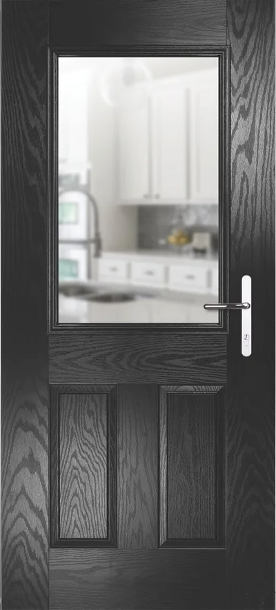 Back doors composite door in Black with Clear glass, Super Nova