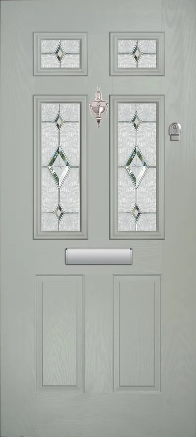 Cosmos composite door in Agate Grey with Tri Bevel glass