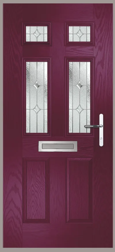 Cosmos composite door in Aubergine with Esprit glass