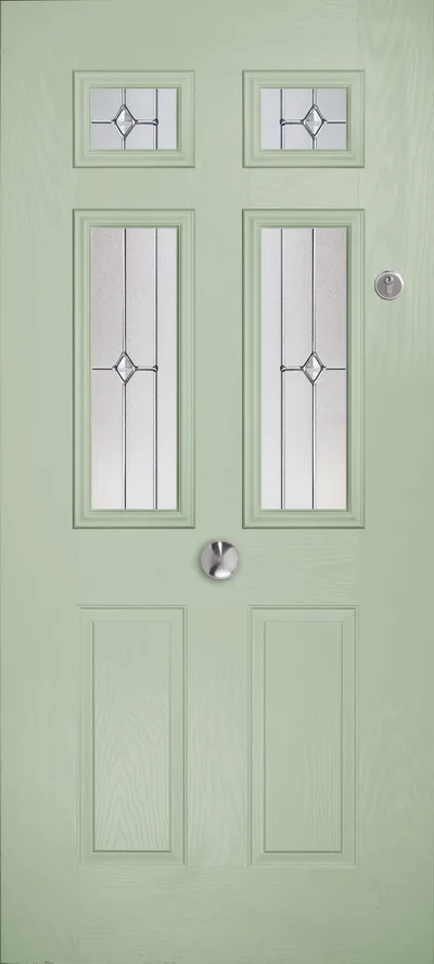 Cosmos composite door in Chartwell with Zinc Star glass