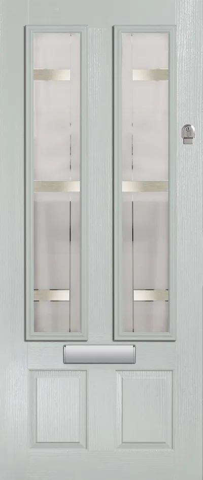 Equinox composite door in Agate Grey with Maestro glass