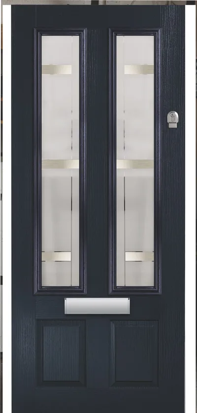 Equinox composite door in Blue with Maestro glass