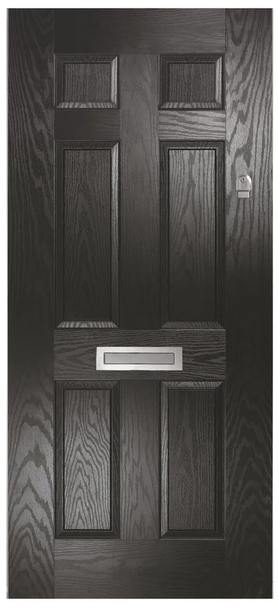 Galaxy composite door in Black, Galaxy Solid