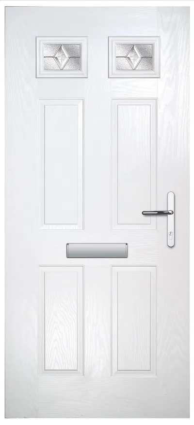 Galaxy composite door in White with Classic glass