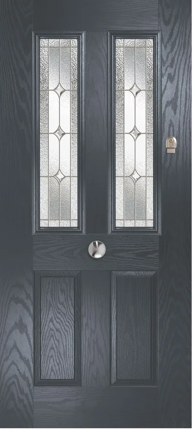 Meteor composite door in Anthracite with Esprit glass