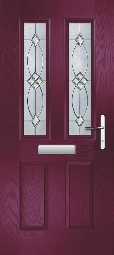 Meteor composite door in Aubergine with Infinity glass