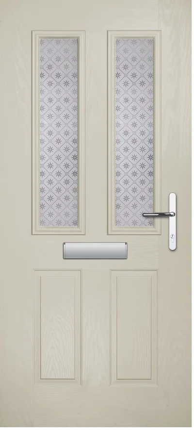 Meteor composite door in Embers with Retro glass