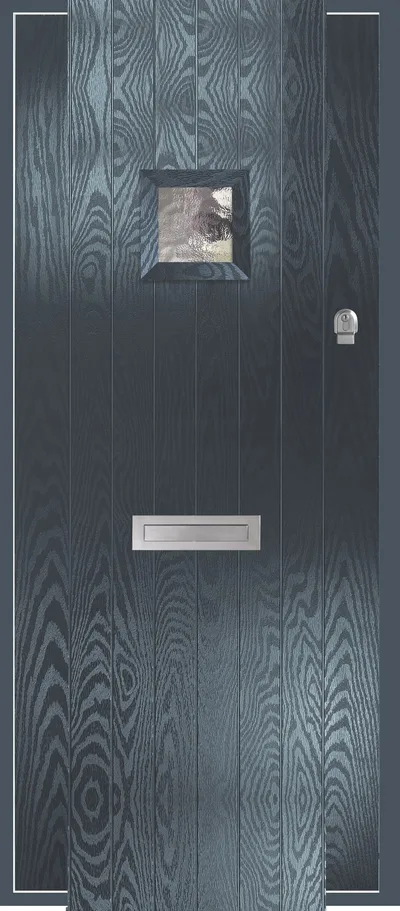 Pluto composite door in Anthracite with Minster glass, Cottage