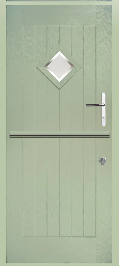 Polaris & Mercury Stable composite door in Chartwell with Kensington glass, Polaris Diamond Farmhouse