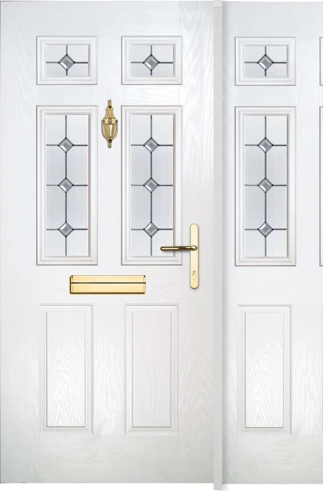 Door & a half Cosmos in White, Reflections glass Door & a half Cosmos in White, Reflections glass