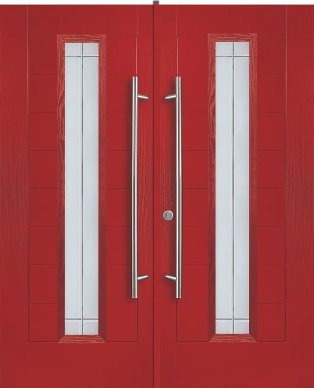 Twin Halley Monza in Red, Linear glass Twin Halley Monza in Red, Linear glass