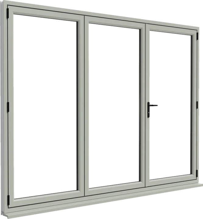 Alumina bi-fold door in Agate Grey