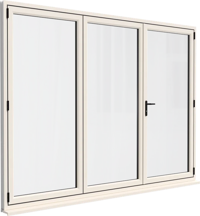 Alumina bi-fold door in Cream
