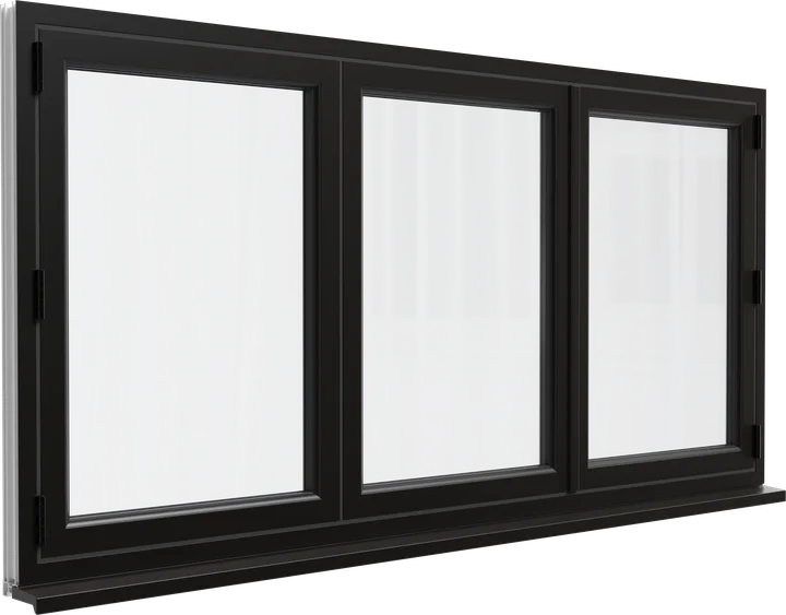 Bi-fold window in Black/Brown