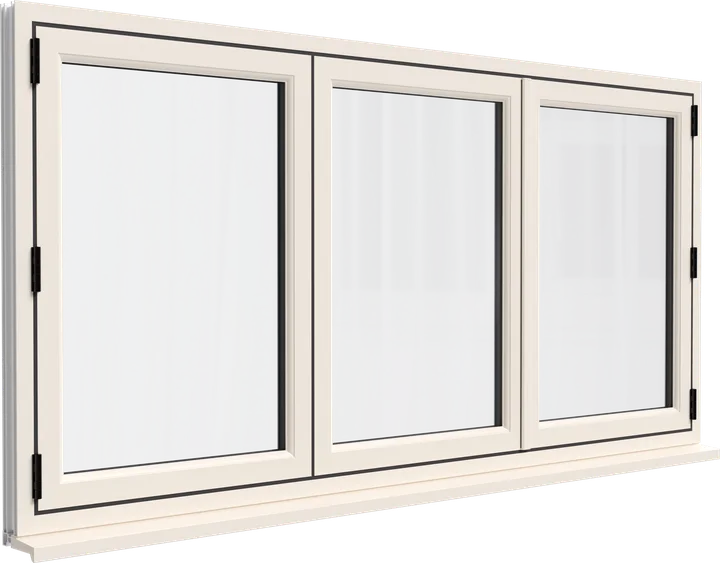 Bi-fold window in Cream